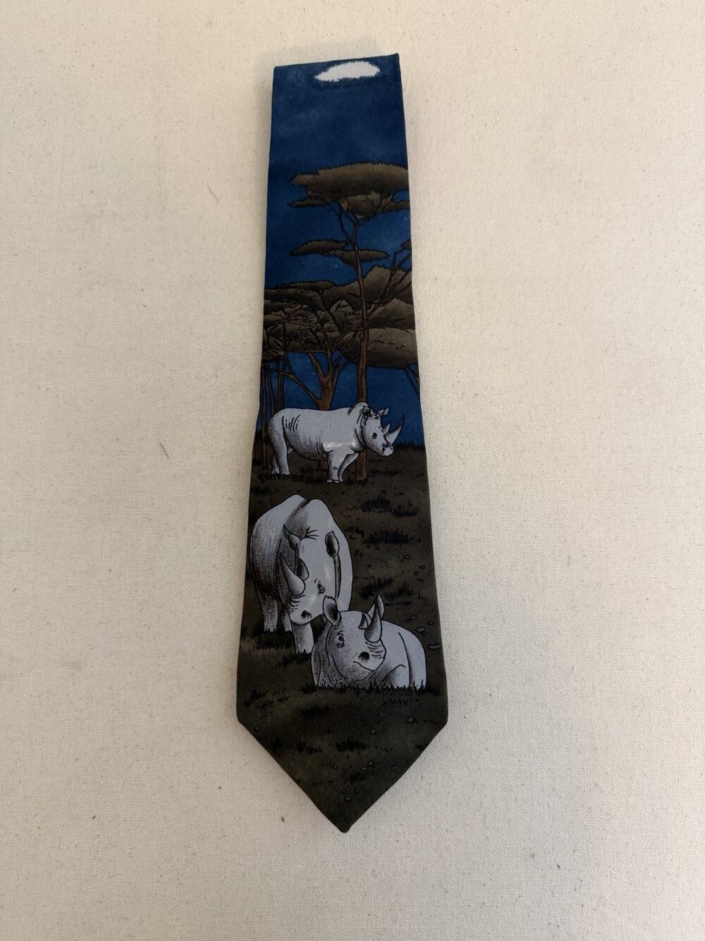 World Wildlife Fund Black Rhinoceros Necktie